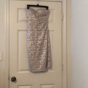 Bebe strapless evening dress